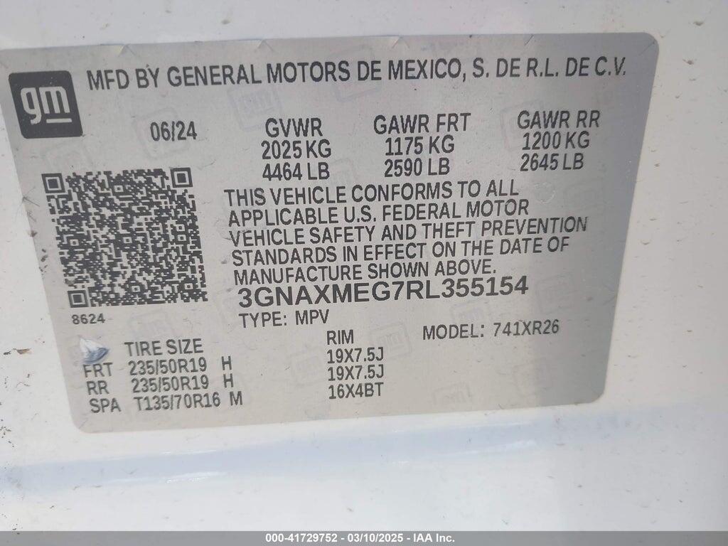 3GNAXMEG7RL355154 2024 CHEVROLET EQUINOX photo no. 9