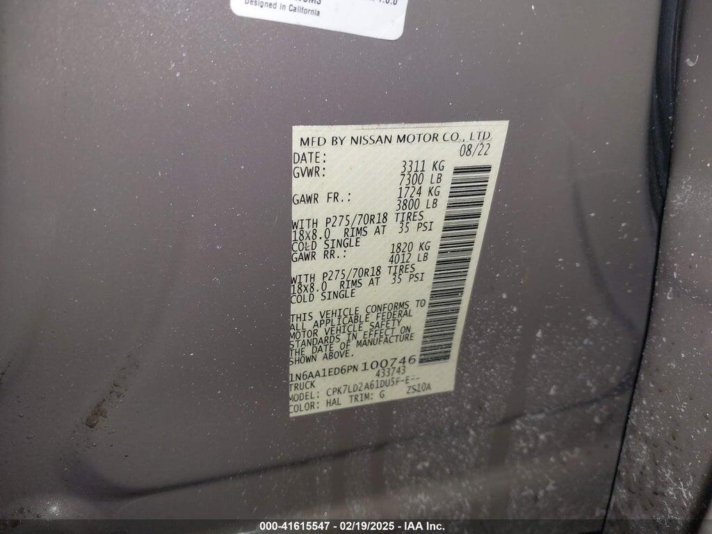 1N6AA1ED6PN100746 2023 NISSAN TITAN photo no. 9
