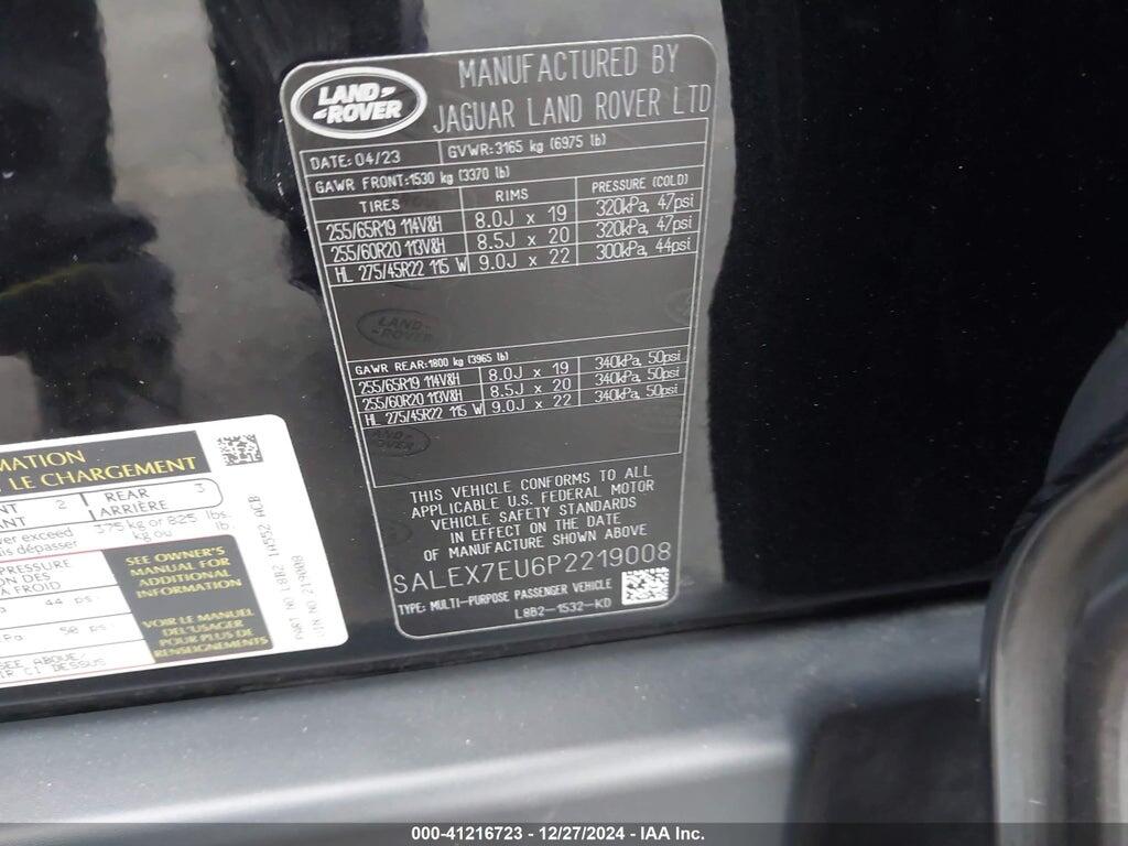 SALEX7EU6P2219008 2023 LAND ROVER DEFENDER photo no. 9