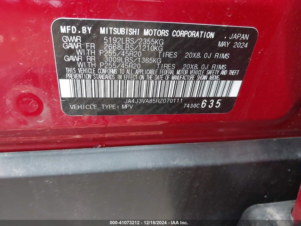 JA4J3VA85RZ070111 2024 MITSUBISHI OUTLANDER photo no. 9