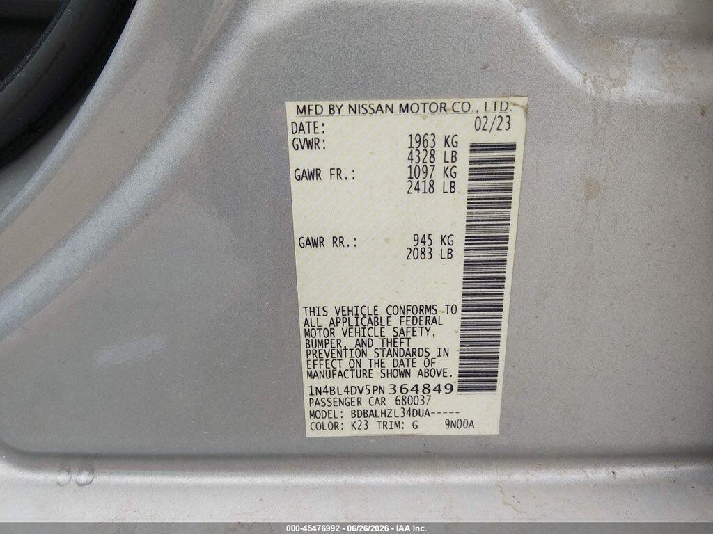 1N4BL4DV5PN364849 2023 NISSAN ALTIMA photo no. 9