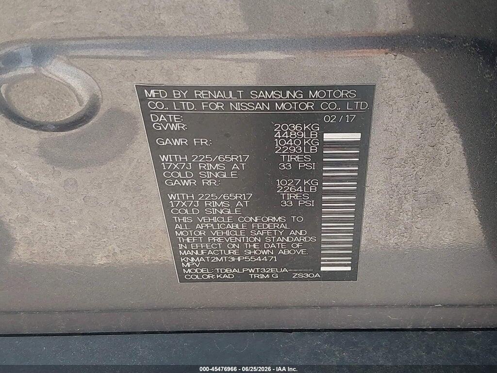 KNMAT2MT3HP554471 2017 NISSAN ROGUE photo no. 9