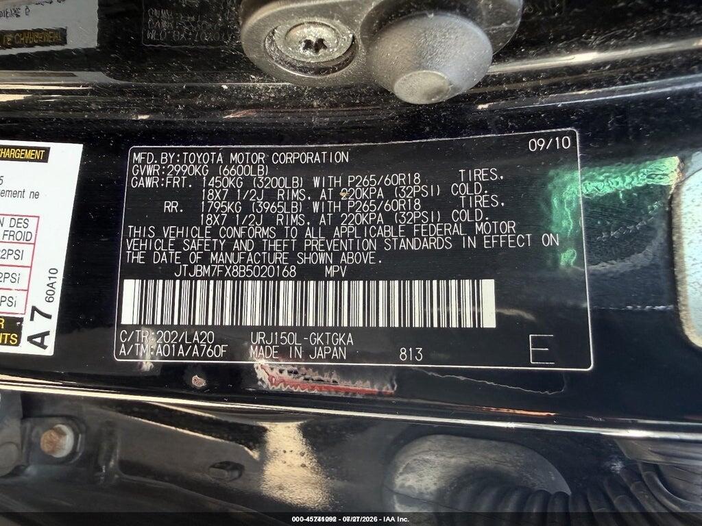 JTJBM7FX8B5020168 2011 LEXUS GX 460 photo no. 9