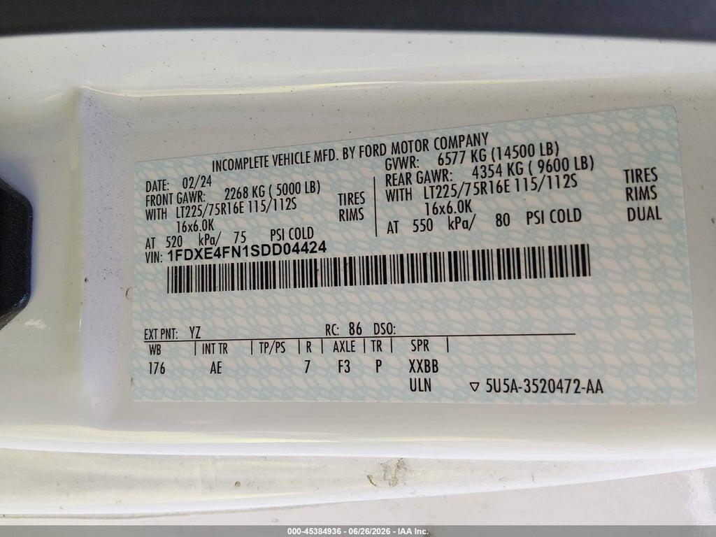 1FDXE4FN1SDD04424 2025 FORD E-450 CUTAWAY photo no. 8