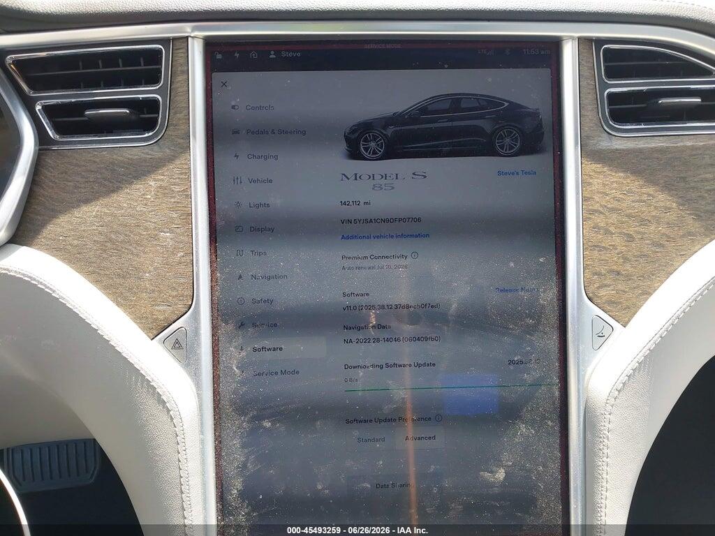 5YJSA1CN9DFP07706 2013 TESLA MODEL S photo no. 7