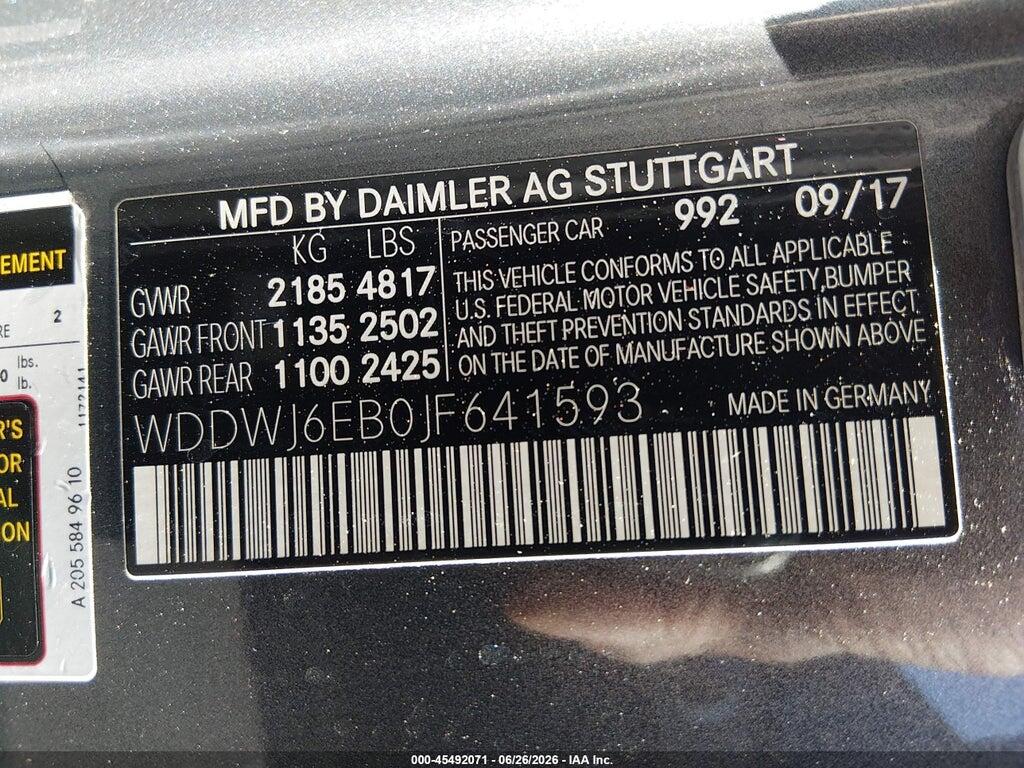 WDDWJ6EB0JF641593 2018 MERCEDES-BENZ AMG C 43 photo no. 9