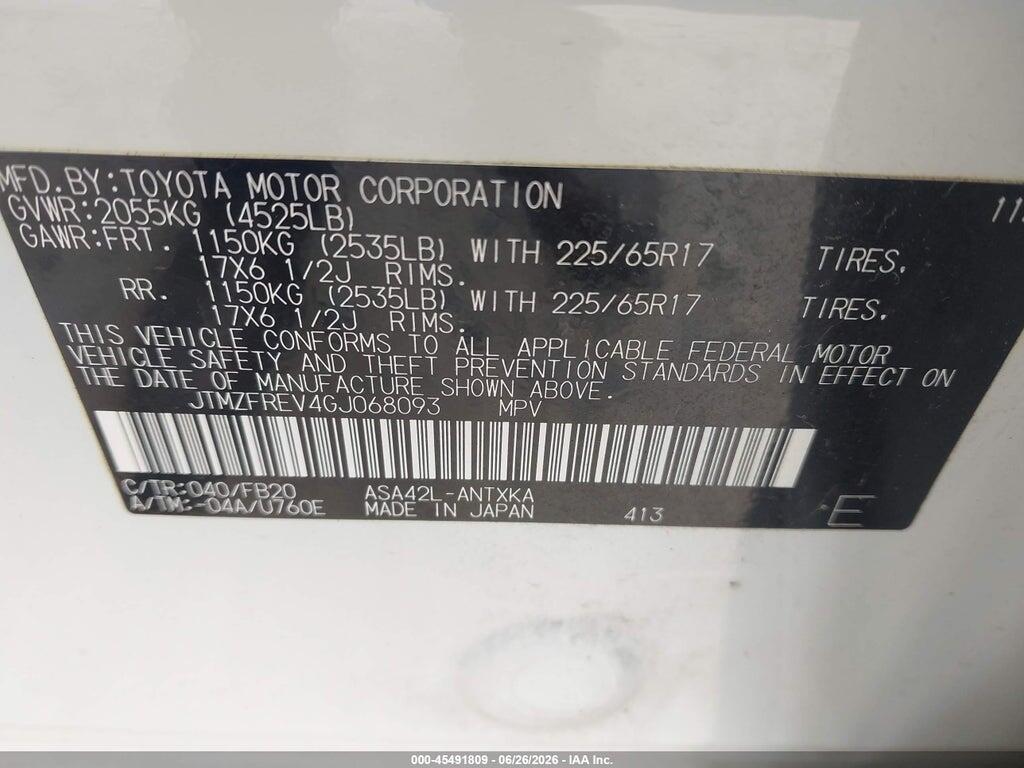 JTMZFREV4GJ068093 2016 TOYOTA RAV4 photo no. 9