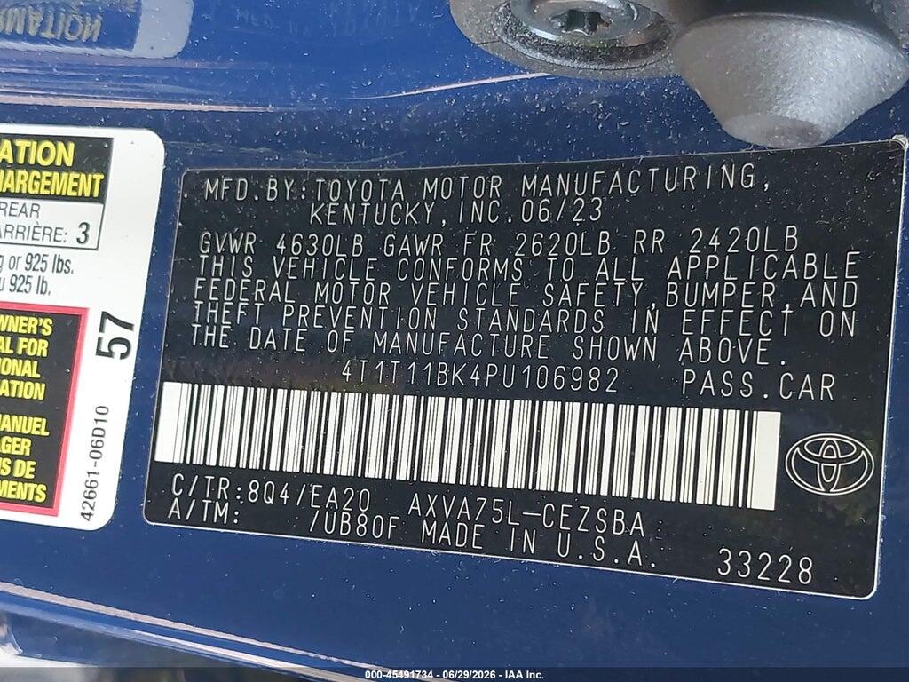 4T1T11BK4PU106982 2023 TOYOTA CAMRY photo no. 9