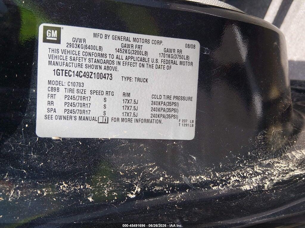 1GTEC14C49Z100473 2009 GMC SIERRA 1500 photo no. 9