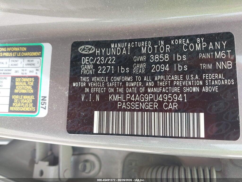 KMHLP4AG9PU495941 2023 HYUNDAI ELANTRA photo no. 9