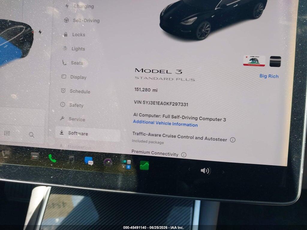 5YJ3E1EA0KF297331 2019 TESLA MODEL 3 photo no. 7