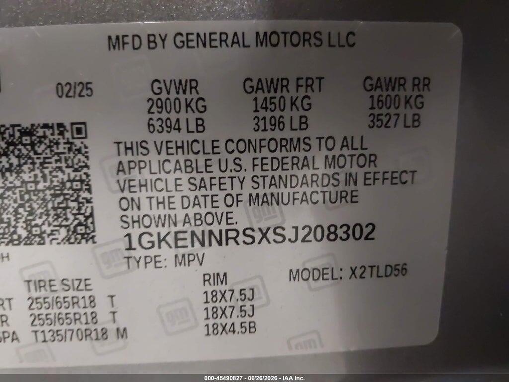 1GKENNRSXSJ208302 2025 GMC ACADIA photo no. 9