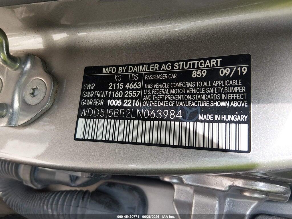 WDD5J5BB2LN063984 2020 MERCEDES-BENZ AMG CLA 35 photo no. 9