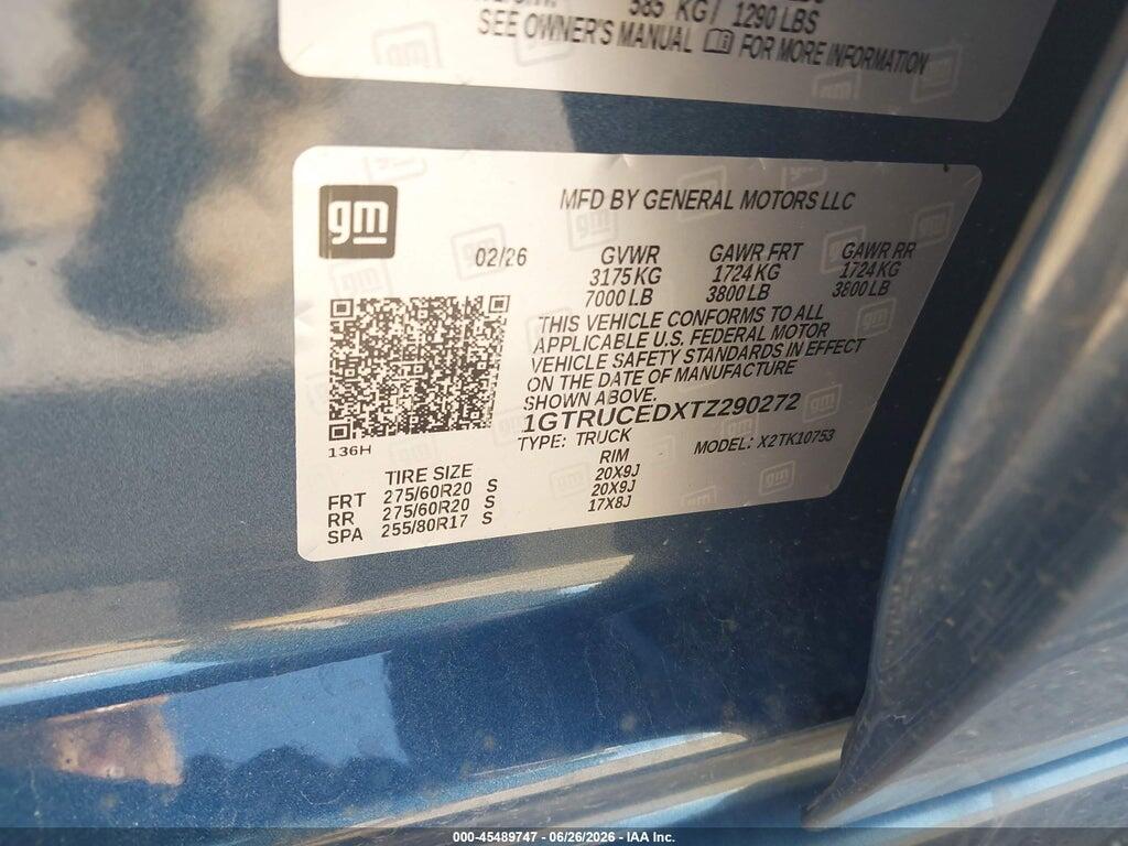 1GTRUCEDXTZ290272 2026 GMC SIERRA 1500 photo no. 9