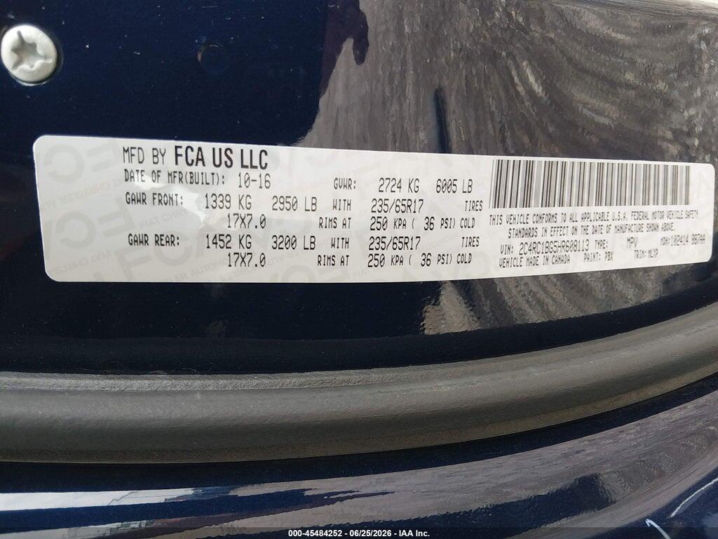 2C4RC1BG5HR608113 2017 CHRYSLER PACIFICA photo no. 9