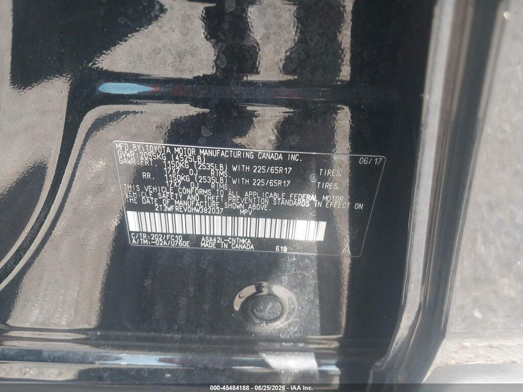 2T3WFREV0HW382037 2017 TOYOTA RAV4 photo no. 9