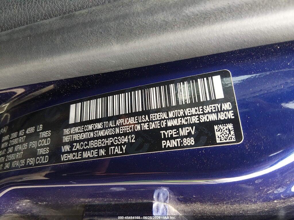 ZACCJBBB2HPG39412 2017 JEEP RENEGADE photo no. 9