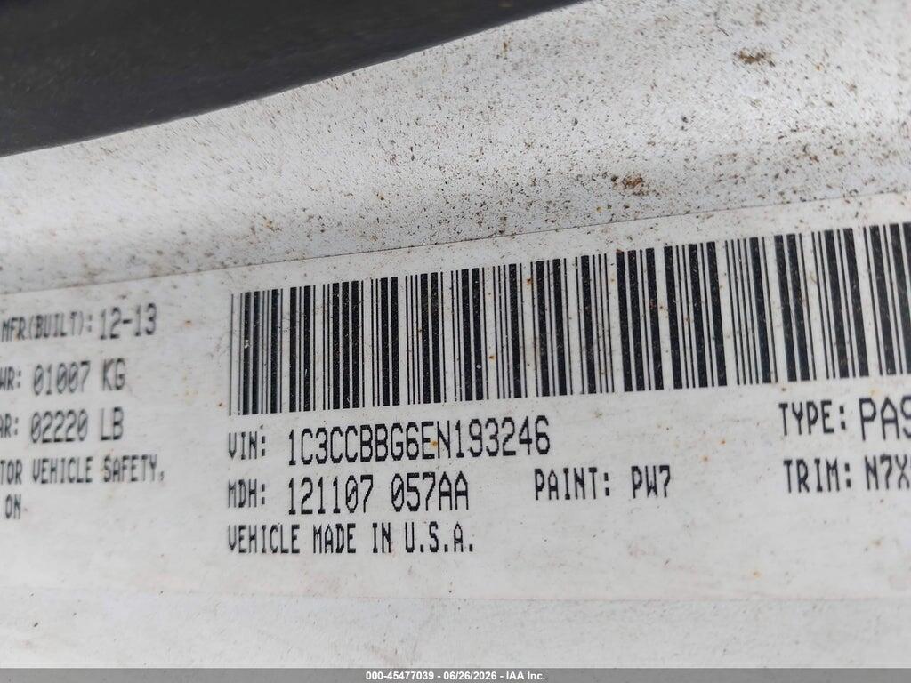 1C3CCBBG6EN193246 2014 CHRYSLER 200 photo no. 9