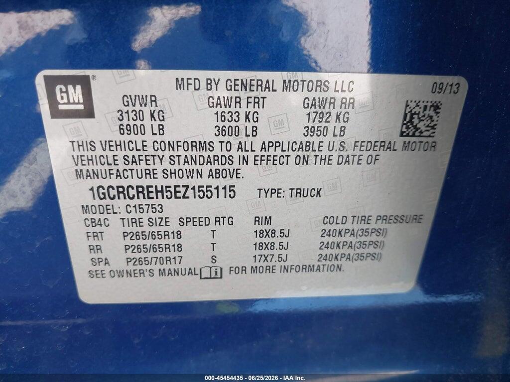 1GCRCREH5EZ155115 2014 CHEVROLET SILVERADO 1500 photo no. 9
