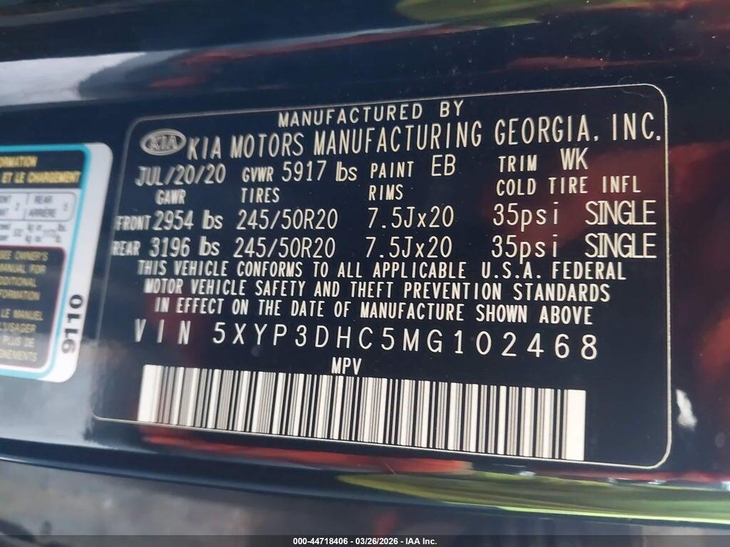 5XYP3DHC5MG102468 2021 KIA TELLURIDE photo no. 9