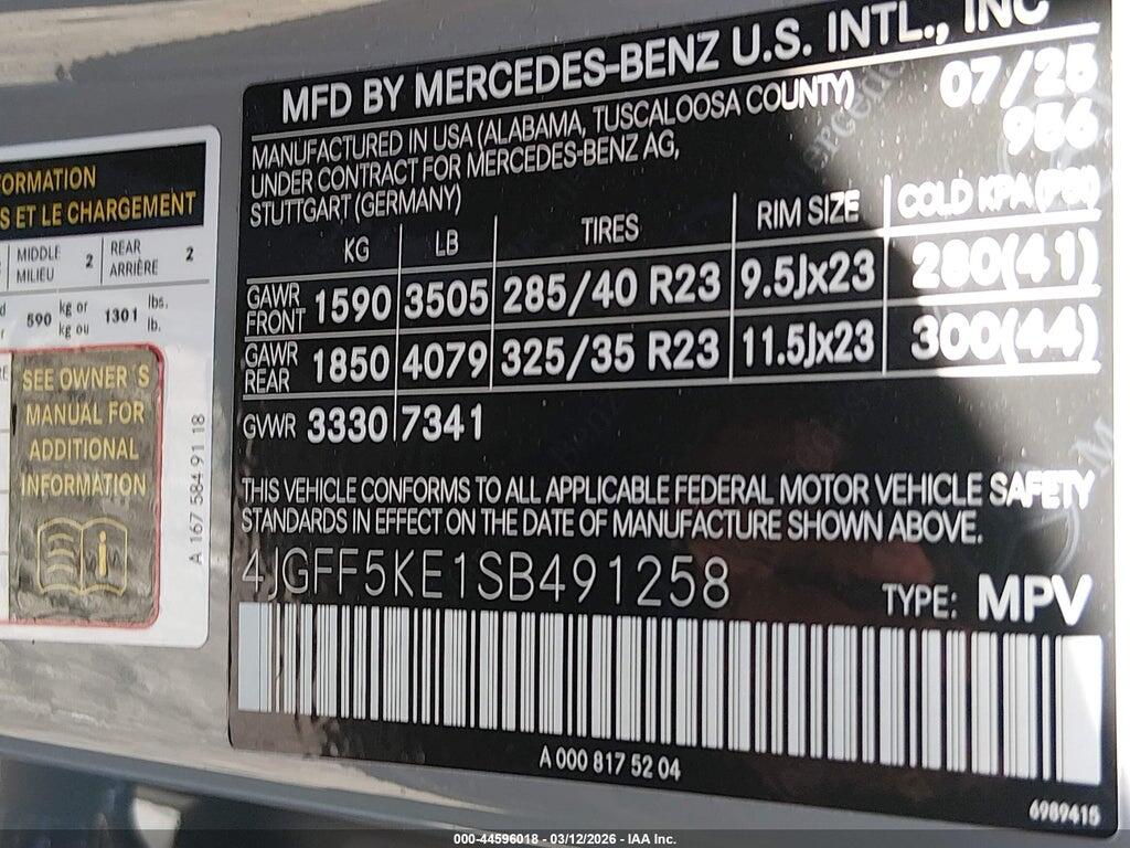 4JGFF5KE1SB491258 2025 MERCEDES-BENZ GLS 450 photo no. 9