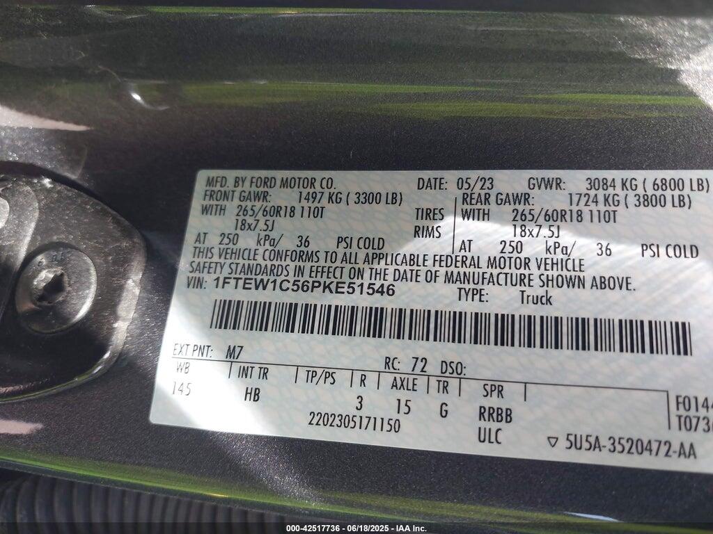 1FTEW1C56PKE51546 2023 FORD F-150 photo no. 9