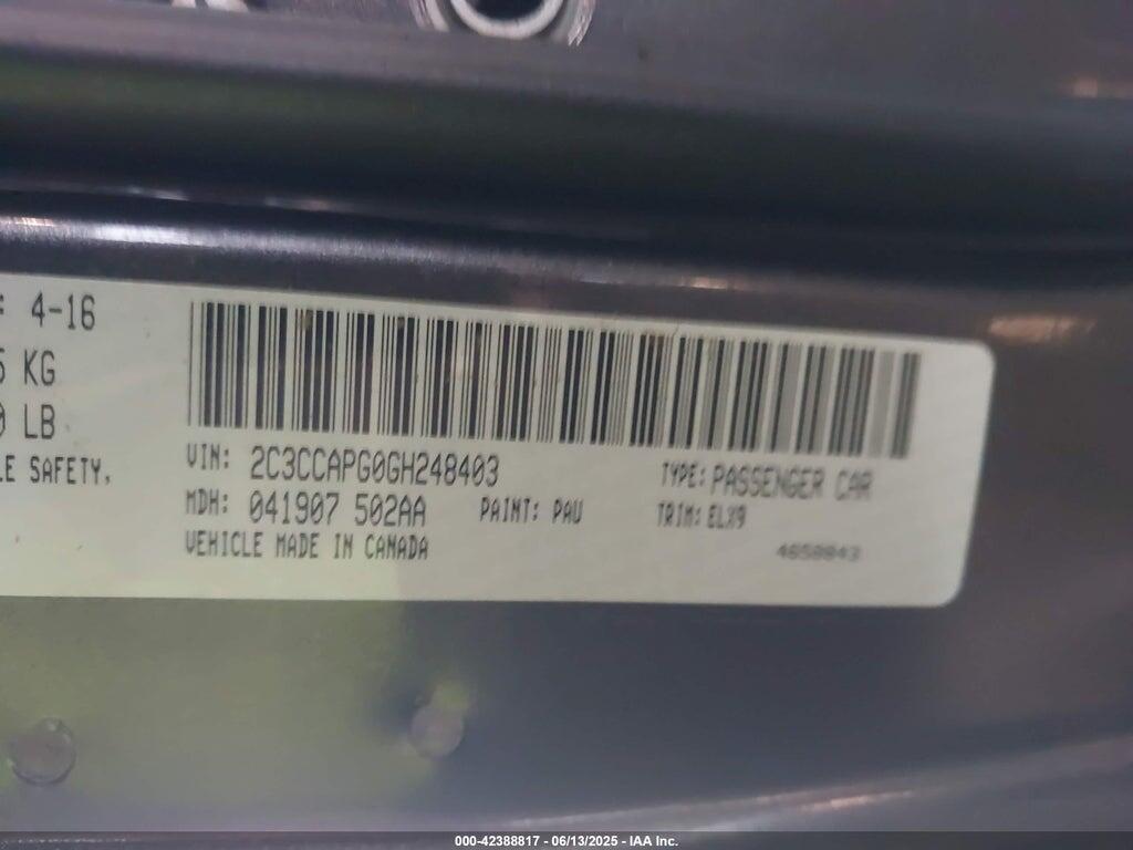 2C3CCAPG0GH248403 2016 CHRYSLER 300C photo no. 9