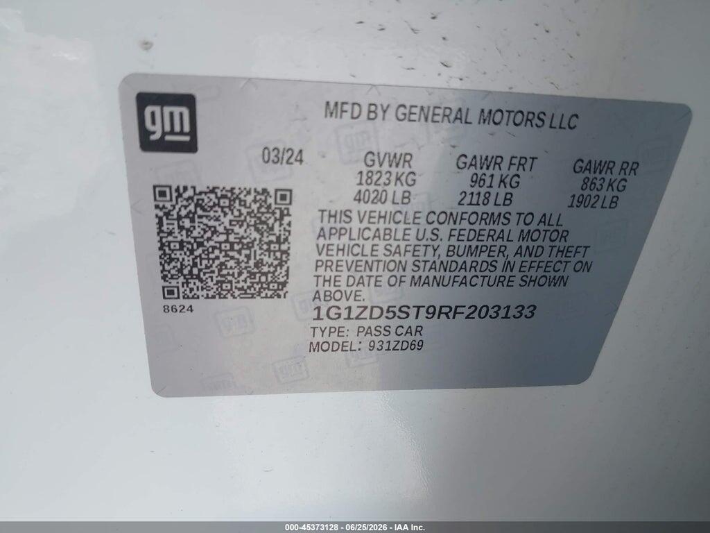 1G1ZD5ST9RF203133 2024 CHEVROLET MALIBU photo no. 9