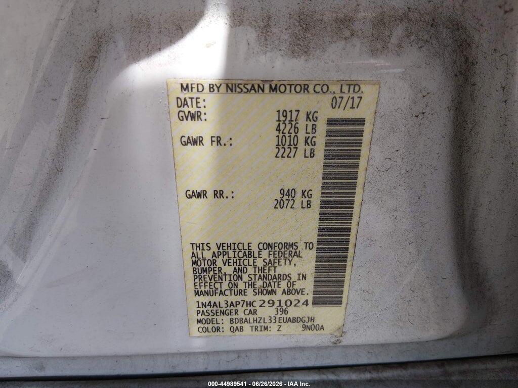1N4AL3AP7HC291024 2017 NISSAN ALTIMA photo no. 9