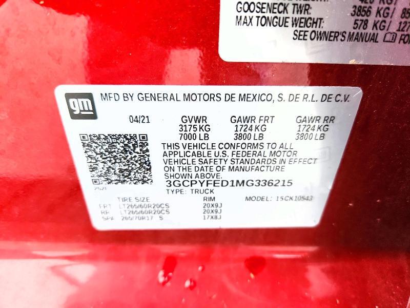 2021 CHEVROLET SILVERADO K1500 LT TRAIL BOSS — Фото 12 из 12