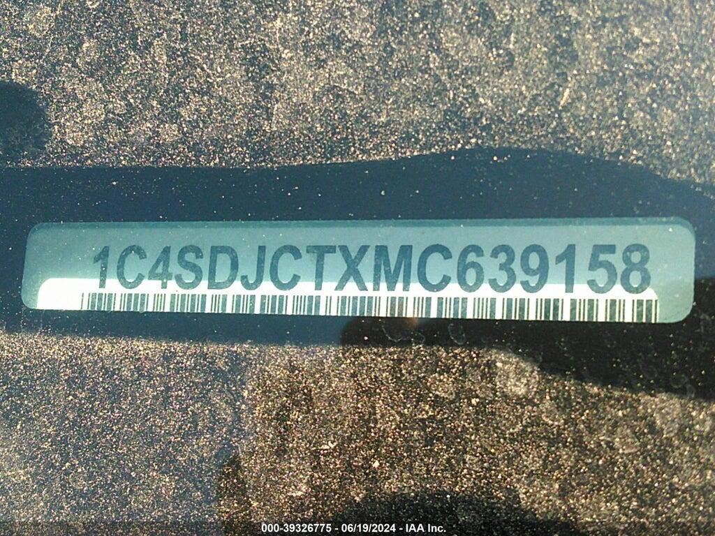 1C4SDJH90MC682193 2021 DODGE DURANGO photo no. 9