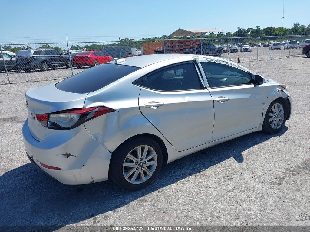 5NPDH4AE7GH786226 2016 HYUNDAI ELANTRA photo no. 4