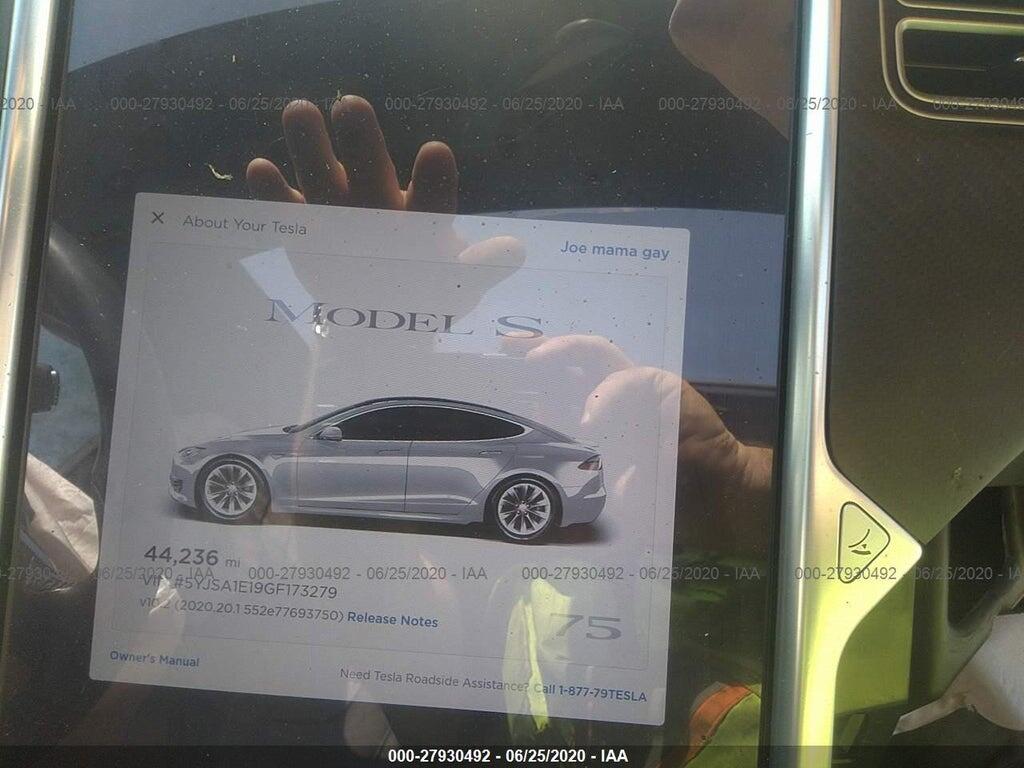 5YJSA1E19GF173279 2016 TESLA MODEL S photo no. 7