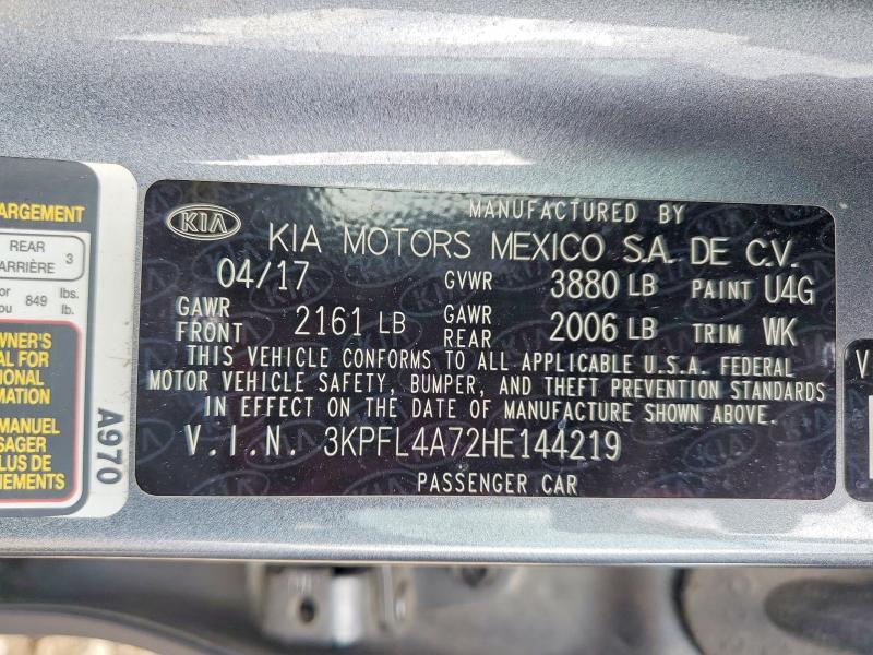 3KPFL4A72HE144219 2017 KIA FORTE photo no. 12