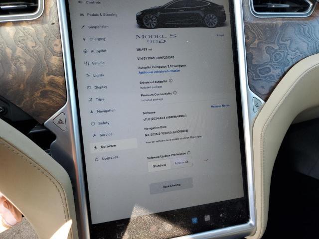 5YJSA1E29HF201043 2017 TESLA MODEL S photo no. 9