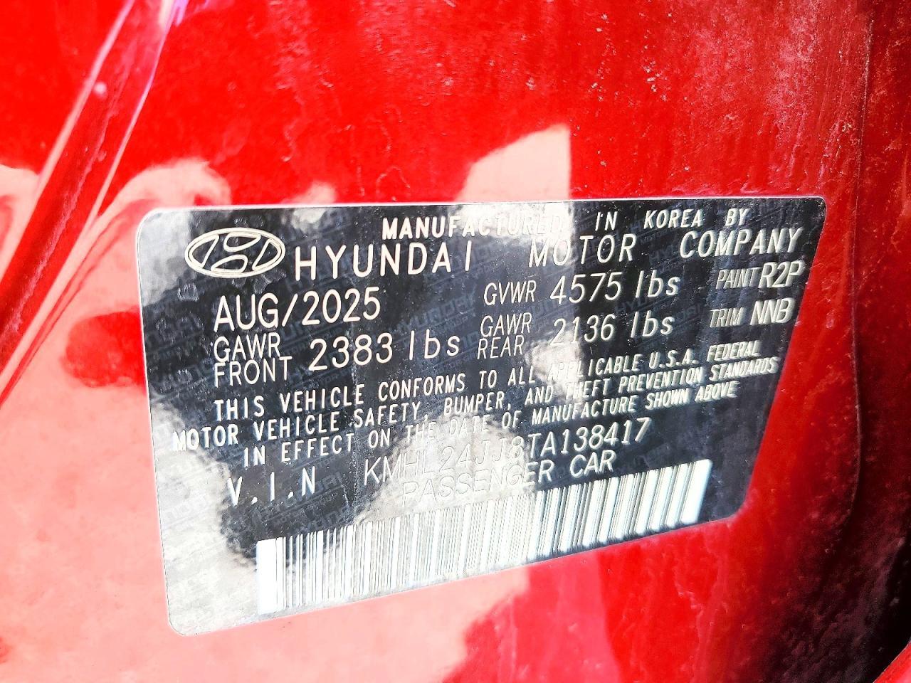 2026 HYUNDAI SONATA HYBRID BLUE — Фото 12 из 12