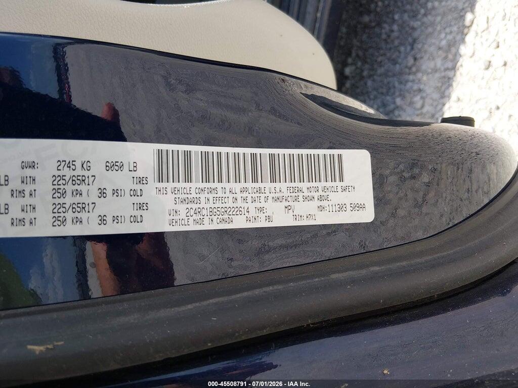 2C4RC1BG5GR222614 2016 CHRYSLER TOWN & COUNTRY photo no. 9