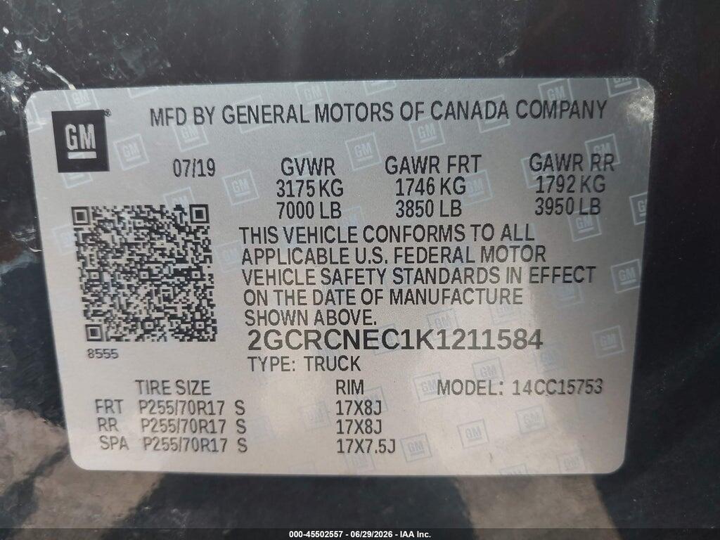 2GCRCNEC1K1211584 2019 CHEVROLET SILVERADO 1500 LD photo no. 9