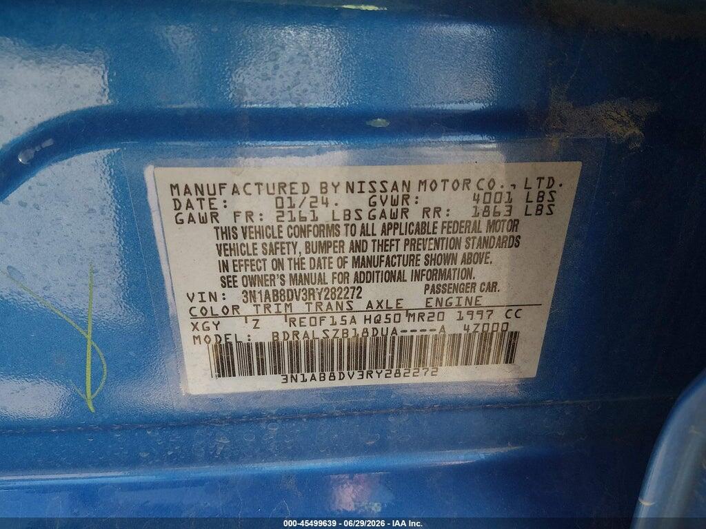 3N1AB8DV3RY282272 2024 NISSAN SENTRA photo no. 9