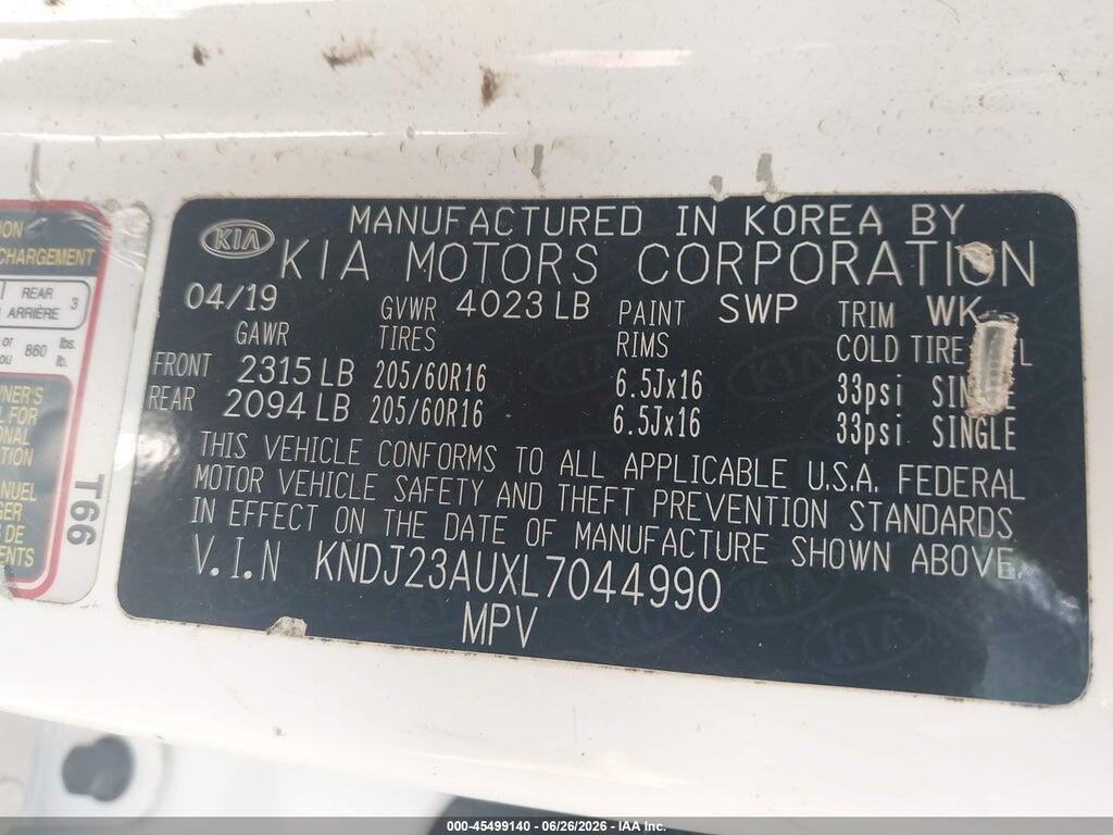 KNDJ23AUXL7044990 2020 KIA SOUL photo no. 9