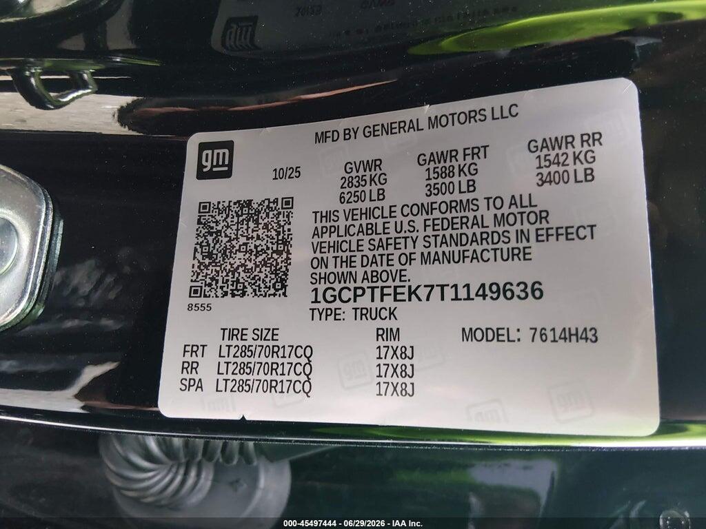1GCPTFEK7T1149636 2026 CHEVROLET COLORADO photo no. 9