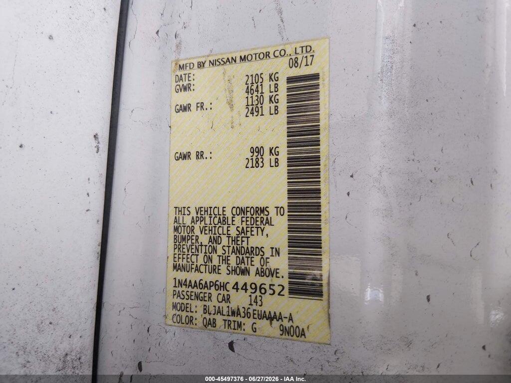 1N4AA6AP6HC449652 2017 NISSAN MAXIMA photo no. 9