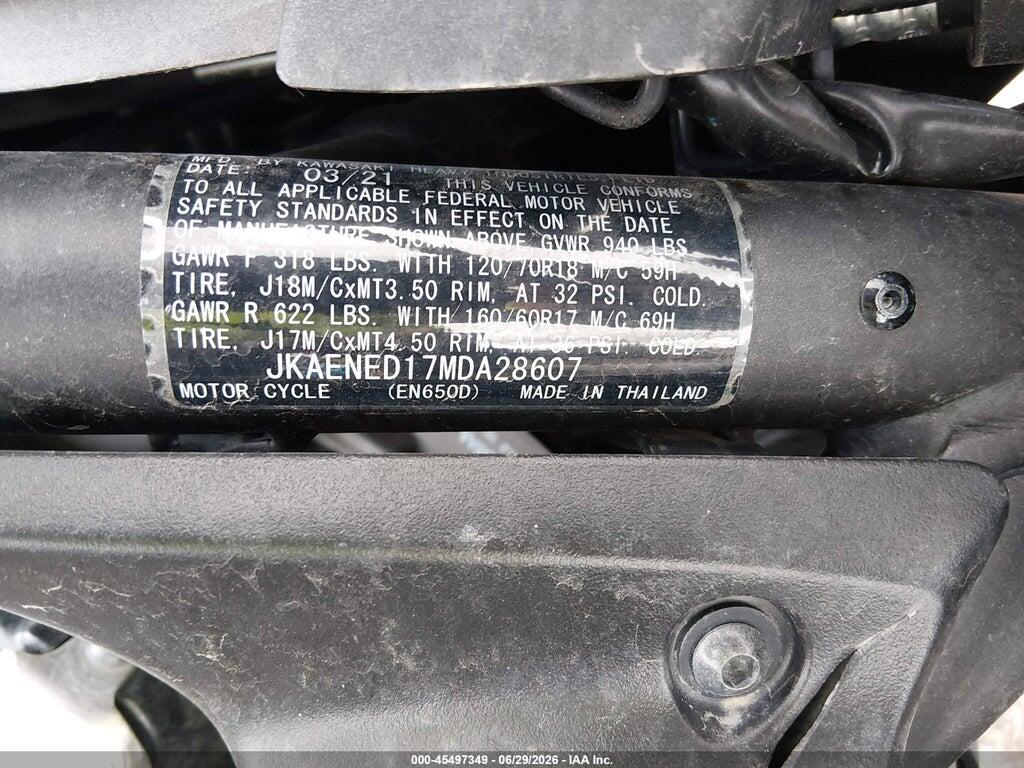 JKAENED17MDA28607 2021 KAWASAKI EN650 photo no. 10