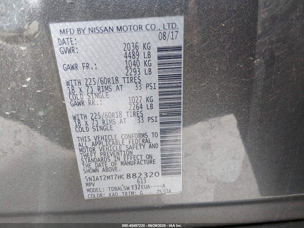 5N1AT2MT7HC882320 2017 NISSAN ROGUE photo no. 9