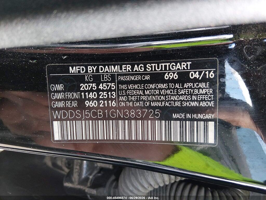 WDDSJ5CB1GN383725 2016 MERCEDES-BENZ AMG CLA 45 photo no. 9