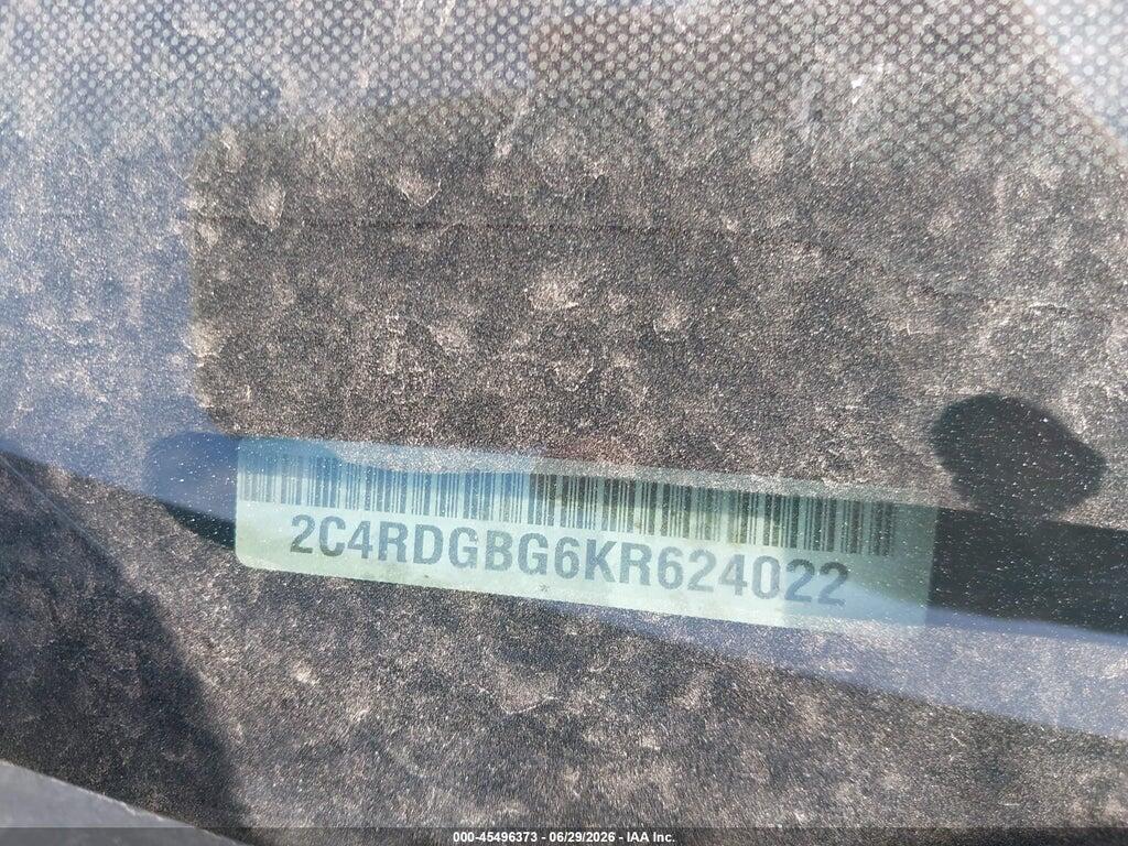 2C4RDGBG6KR624022 2019 DODGE GRAND CARAVAN photo no. 9