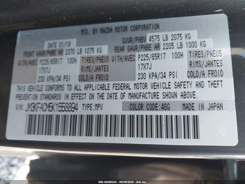 JM3KFACM5K1558894 2019 MAZDA CX-5 photo no. 9