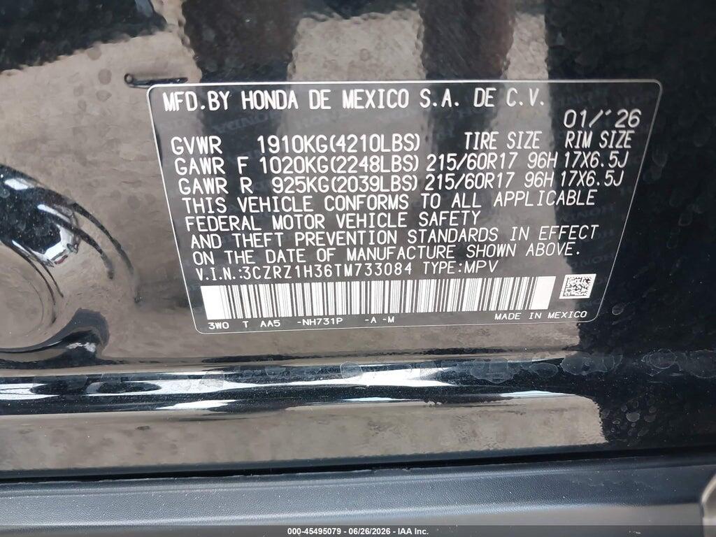 3CZRZ1H36TM733084 2026 HONDA HR-V photo no. 9