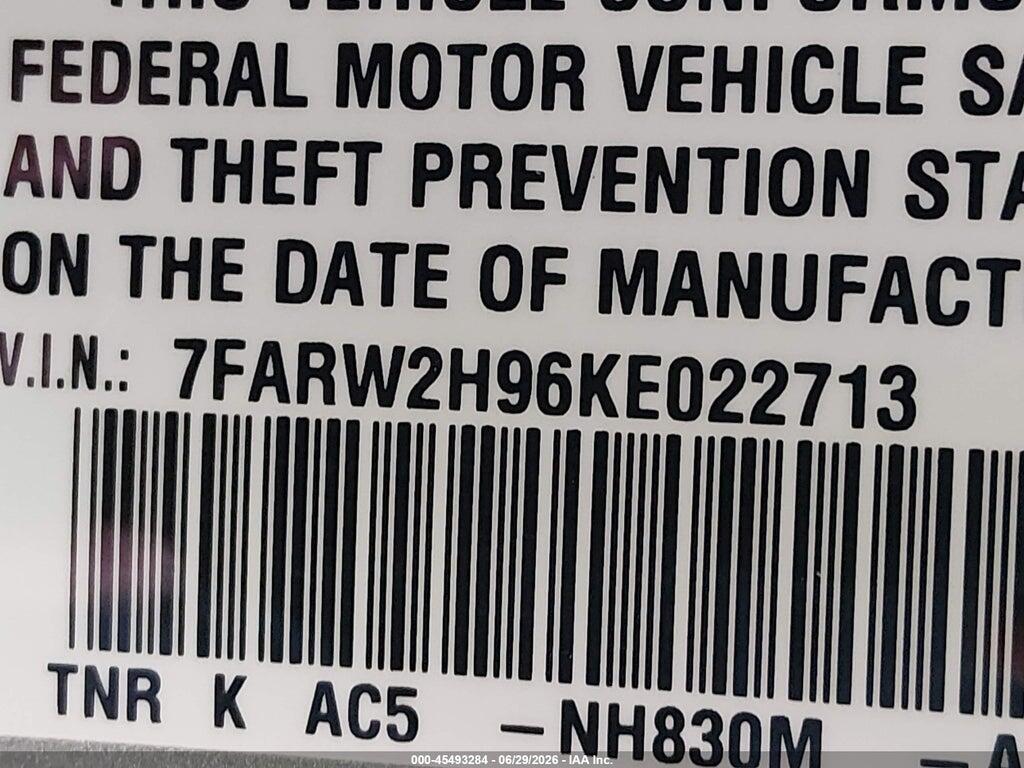 7FARW2H96KE022713 2019 HONDA CR-V photo no. 9