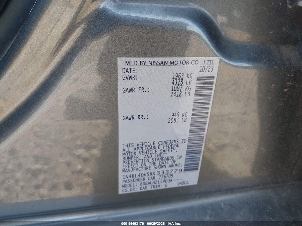1N4BL4DV5RN333779 2024 NISSAN ALTIMA photo no. 9